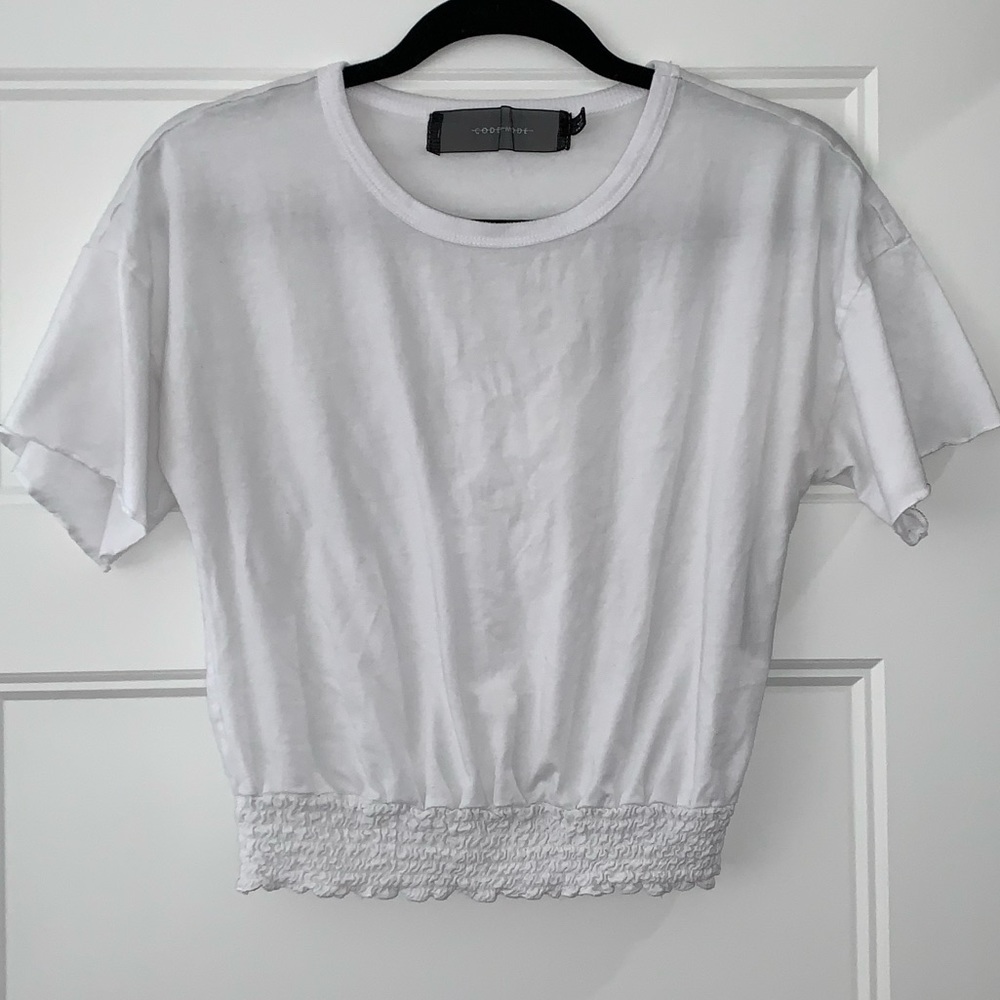 Soft Code x Mode Rouched White T-shirt